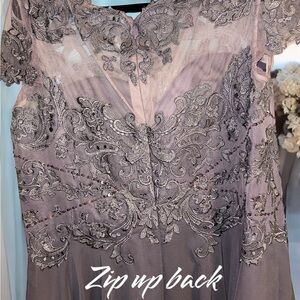 Elegant Lace Embellished Dress-Mother of the Bride